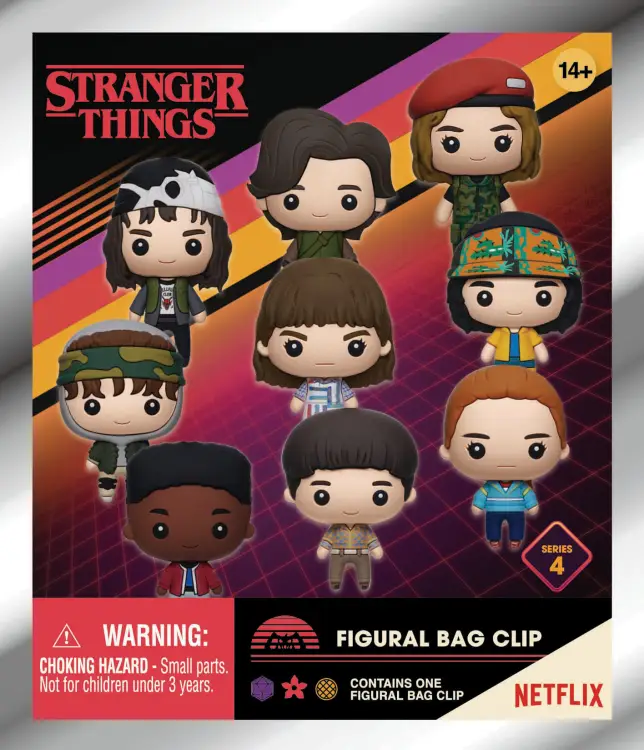 Monogram - STRANGER THINGS - Series 4 - 3D Foam Bag Clip (Display 24 Pcs)