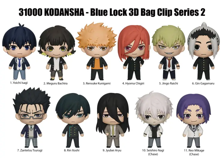Monogram - BLUE LOCK - Series 2 - 3D Foam Bag Clip (Display 24 Pcs)
