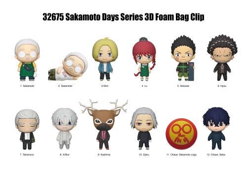 Monogram - SAKAMOTO DAYS - Series 2 - 3D Foam Bag Clip (Display 24 Pcs)