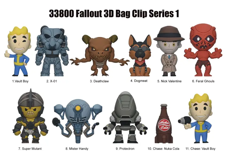 Monogram - FALLOUT - Series 1 - 3D Foam Bag Clip (Display 24 Pcs)
