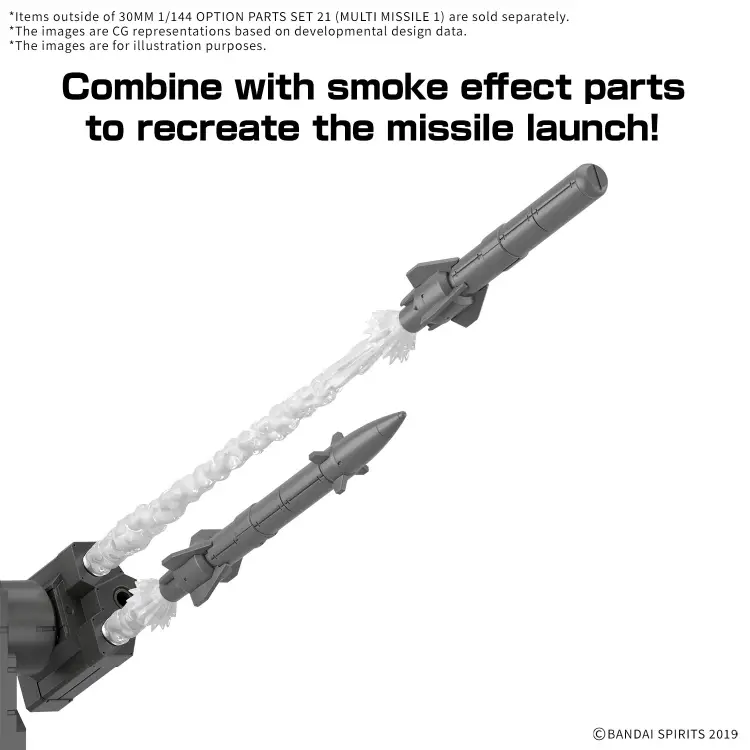 Bandai Model Kit - 30MM - 1/144 Option Parts set 21 (Multi missile 1) - Model Kit