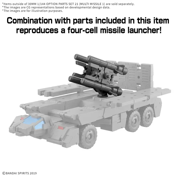 Bandai Model Kit - 30MM - 1/144 Option Parts set 21 (Multi missile 1) - Model Kit