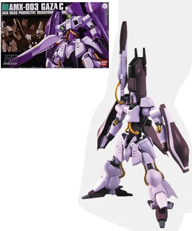 Bandai Model Kit - GUNDAM - 1/144 HGUC GAZA C ( Haman Karn's Mobile Suit ) - Model Kit