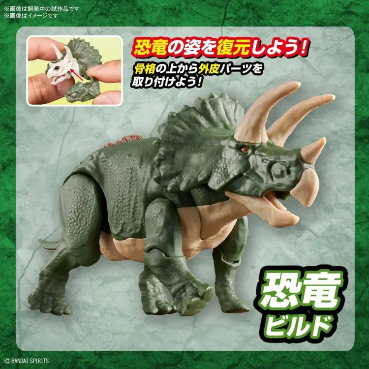 Bandai Model Kit - DINOSAUR - New Dinosaur Plastic Triceratops (Tentative) - Model Kit