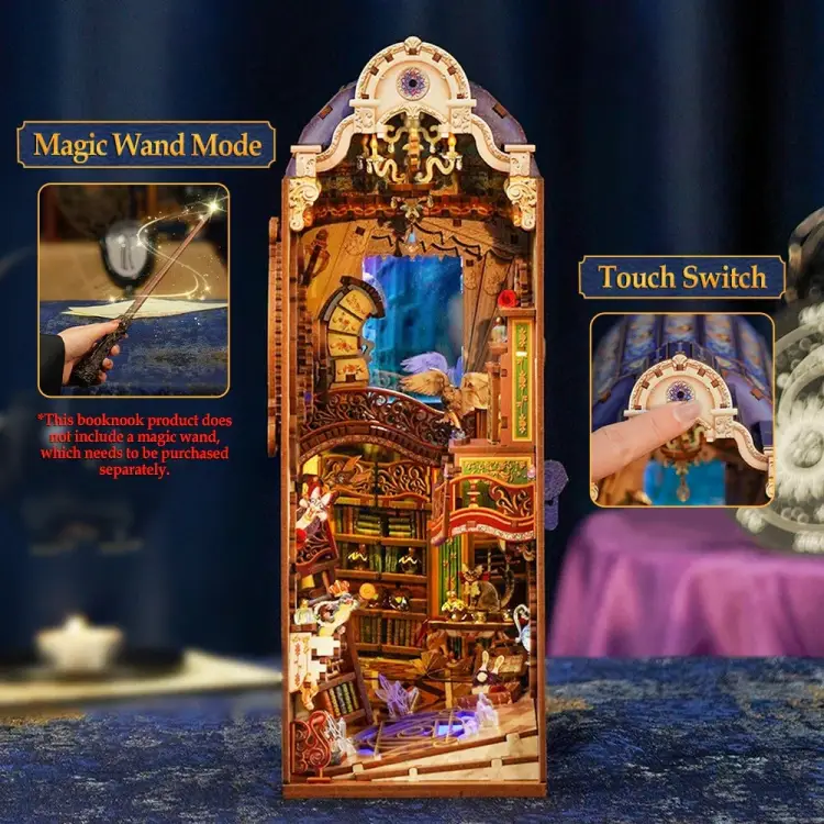 Tonecheer - BOOK NOOK KIT - DIY- Magical library - 521pcs + LED Light