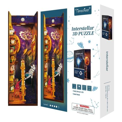 Tonecheer - BOOK NOOK KIT - DIY- Interstellar - 247PCS + LED Light