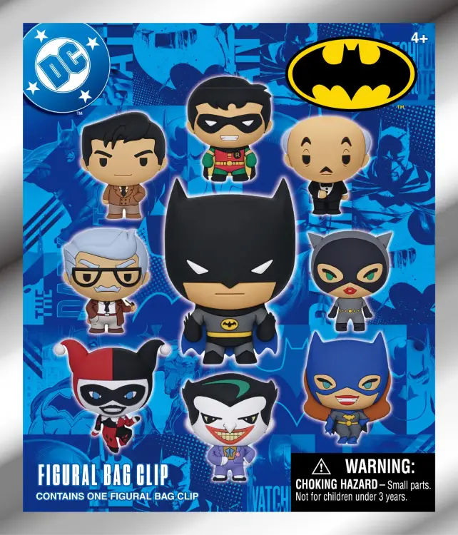 Monogram - BATMAN ANIMATED - Series 1 - 3D Foam Bag Clip (Display 24 Pcs)