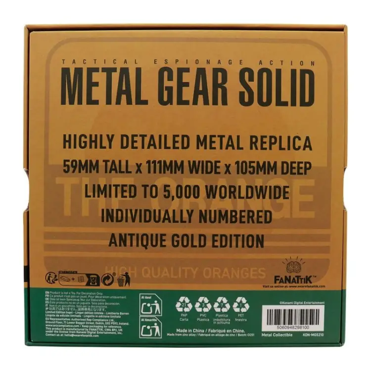 Fanattik - METAL GEAR SOLID 2 - Cardboard Box - Replica Limited Edition