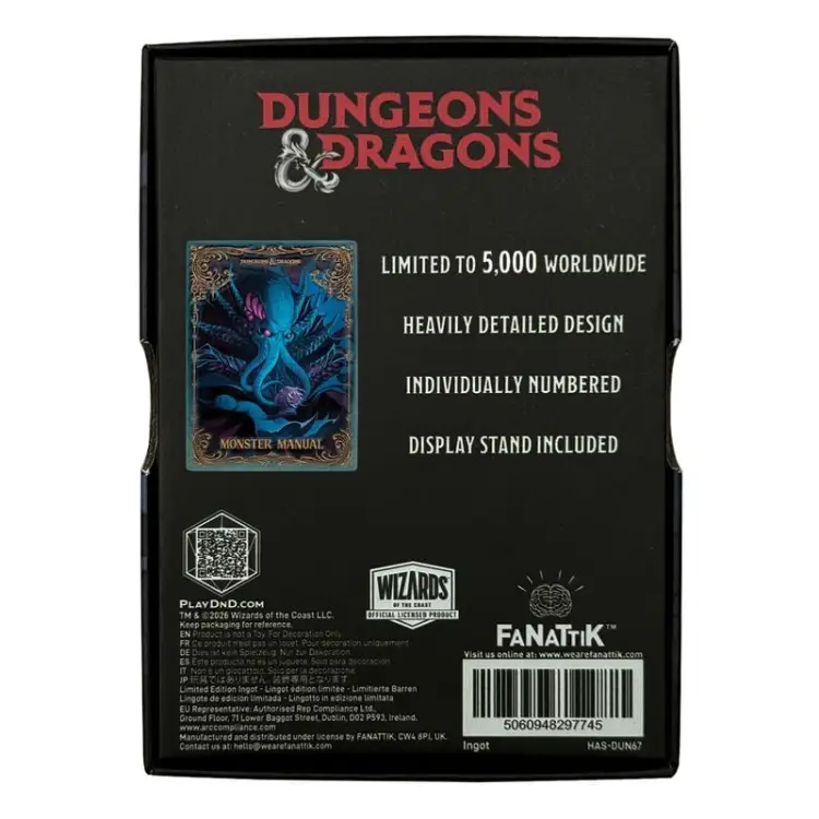 Fanattik - DUNGEONS & DRAGONS - Monster Manual - Limited Edition Ingot