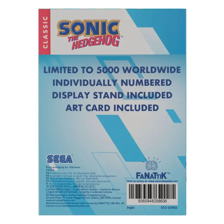 Fanattik - SONIC - Limited Edition Ingot