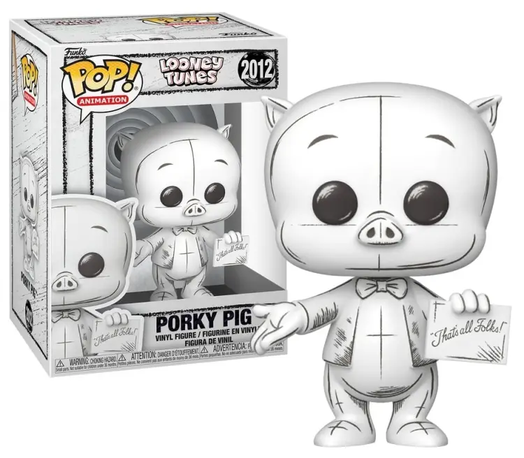 Funko - LOONEY TUNES - POP Animation N° 2012 - Porky Pig (Sketched Deco)