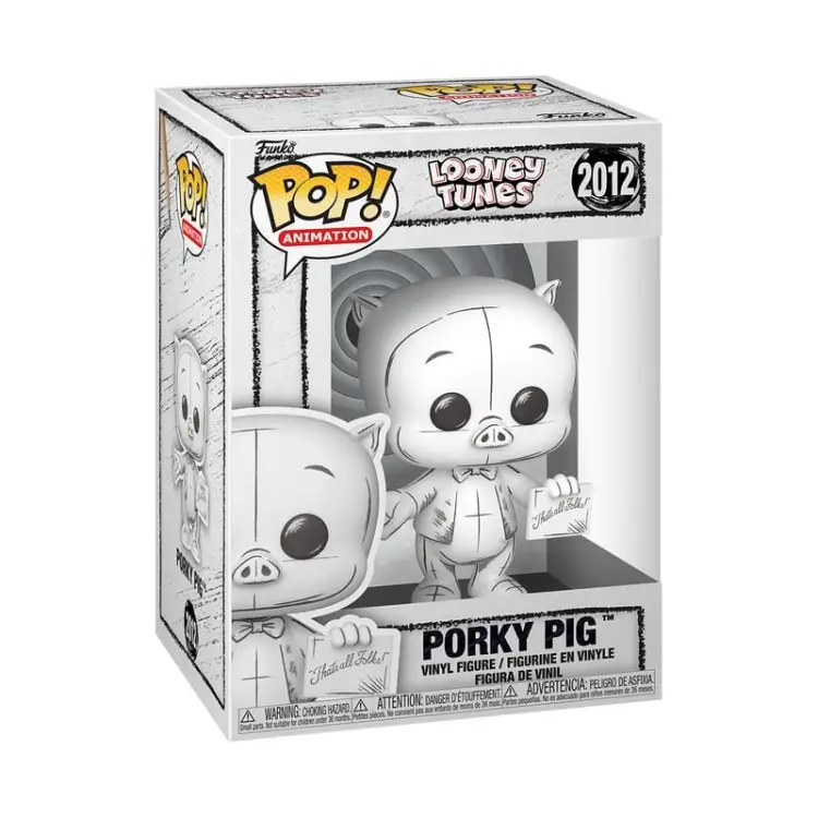 Funko - LOONEY TUNES - POP Animation N° 2012 - Porky Pig (Sketched Deco)