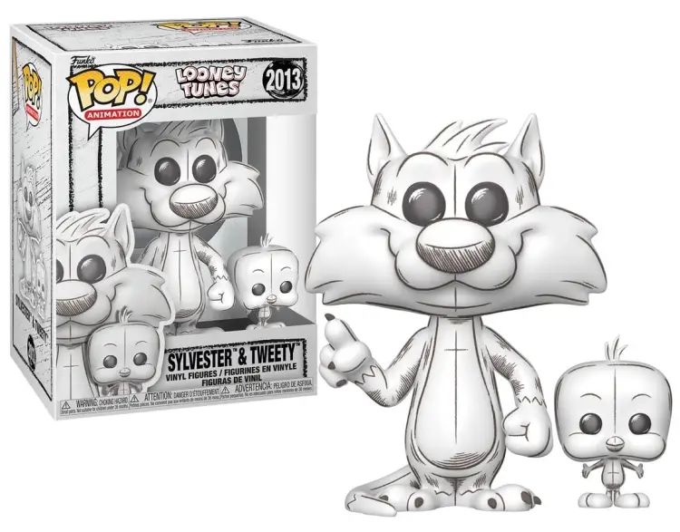 Funko - LOONEY TUNES - POP & Buddy N° 2013 -Sylvester & Tweety (Sketched Deco)