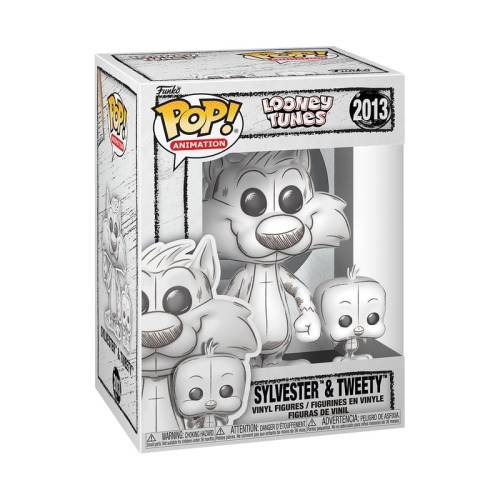 Funko - LOONEY TUNES - POP & Buddy N° 2013 -Sylvester & Tweety (Sketched Deco)