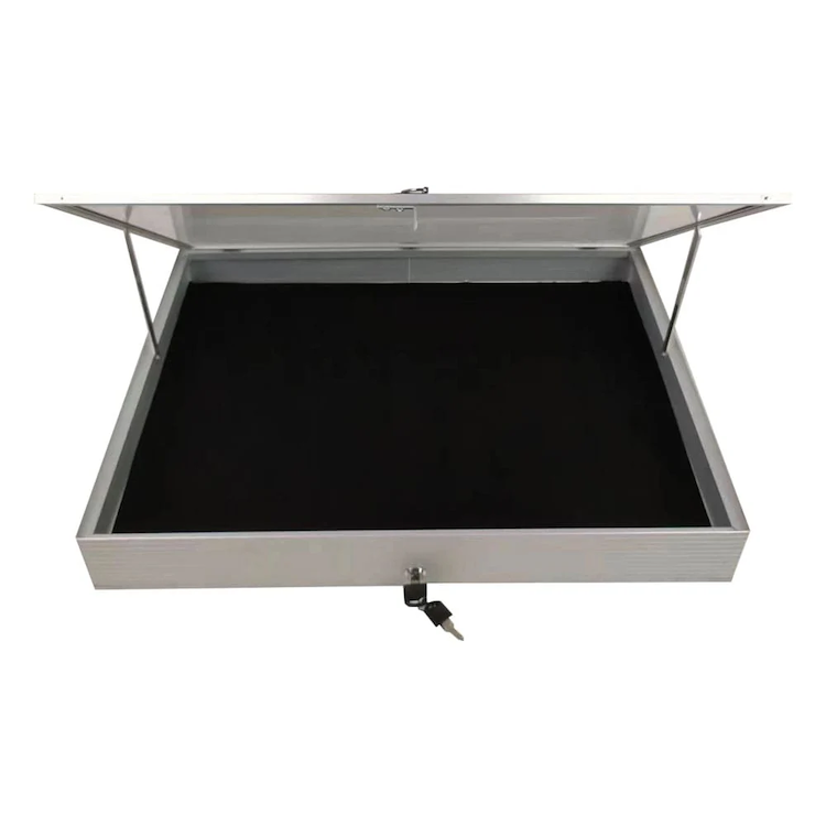 Evoretro - EVORETRO - Show Case Aluminium/Acrylic 91x60x10cm With Secure