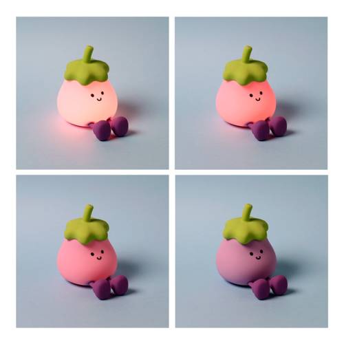 Puckator - KAWAII - Eggplant - Phone Holder & Rechargeable Lamp 5,1inch