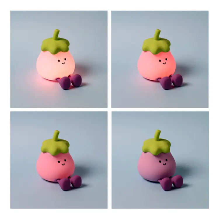 Puckator - KAWAII - Eggplant - Phone Holder & Rechargeable Lamp 5,1inch
