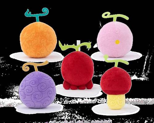 Barrado - ONE PIECE - Fruits - Assortment of 5 Plush 7inch