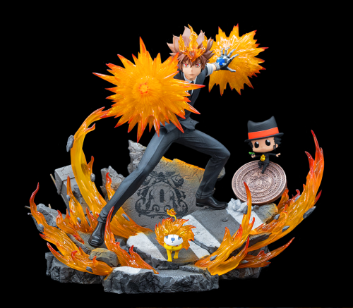 Taka Corp - REBORN - Tsuna, Reborn & Natsu - Statue 37cm