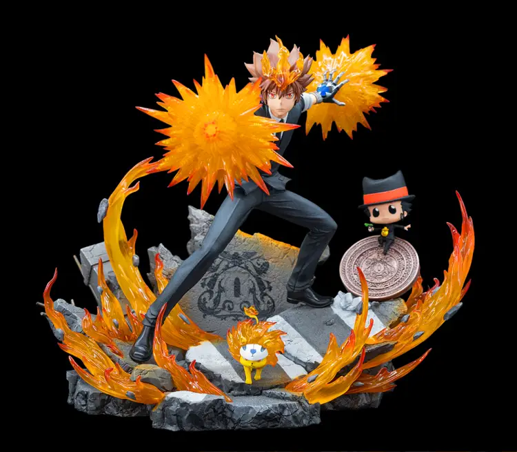 Taka Corp - REBORN - Tsuna, Reborn & Natsu - Statue 37cm