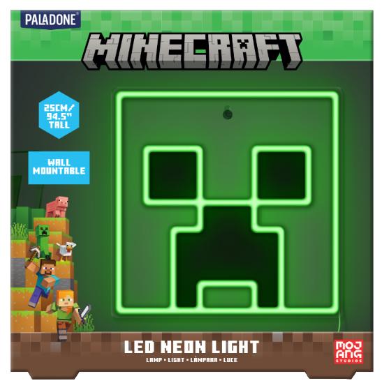 MINECRAFT - Creeper - Neonowa lampa LED do montażu na ścianie