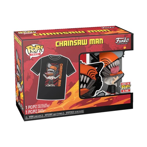 Funko Tees - CHAINSAW MAN - POP N° 1804 - Chainsaw Man + Tee (S)