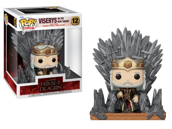 Funko - HOUSE OF THE DRAGONS - POP Deluxe N° 12 - Viserys on The Iron Throne