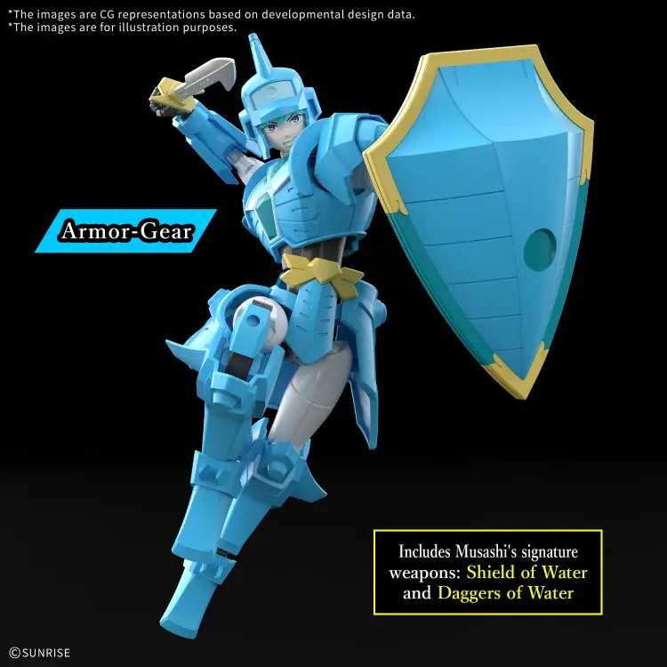 Bandai Model Kit - SAMURAI TROOPER -30MF Yoroi-Shinden Samurai Troopers Water - Model Kit