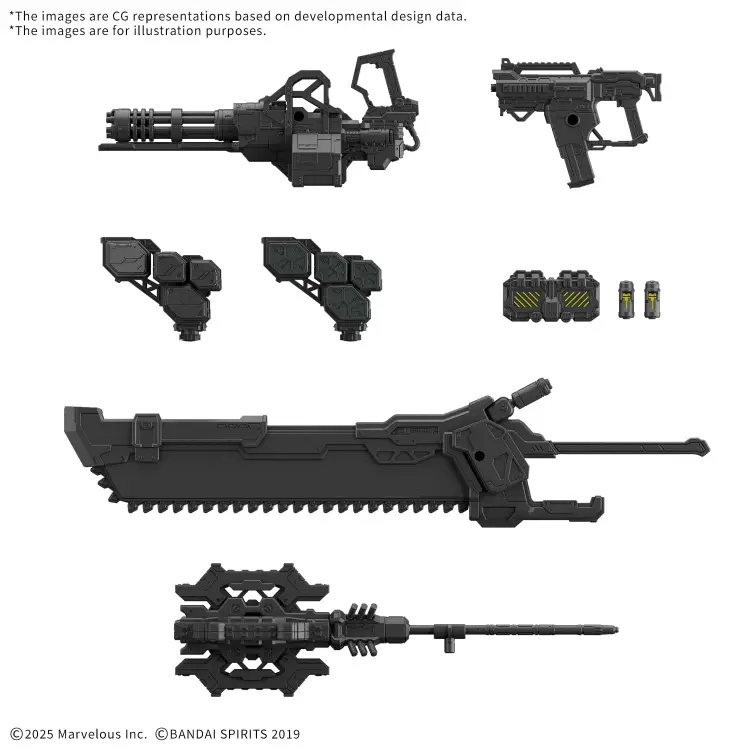 Bandai Model Kit - DAEMON X MACHINA - 30MM Parts Set TS Weapon Set 1 - Model Kit