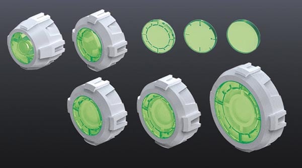 Bandai Model Kit - GUNDAM - Builders Parts HD Sight Lens Green - Model Kit