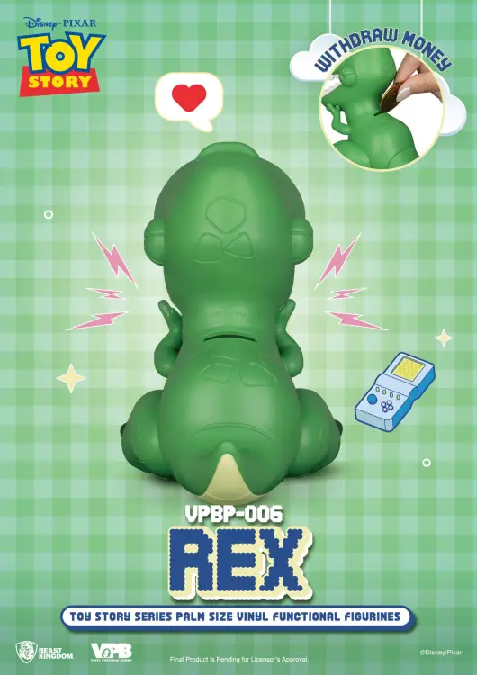 Beast Kingdom - TOY STORY - Rex - Bank Vinyl Figure 12.1cm