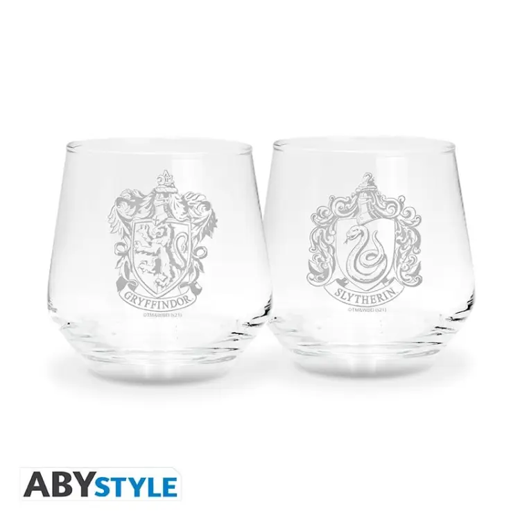 ABYstyle - HARRY POTTER - Gryffindor & Slytherin - 2 Glasses Set 300ml