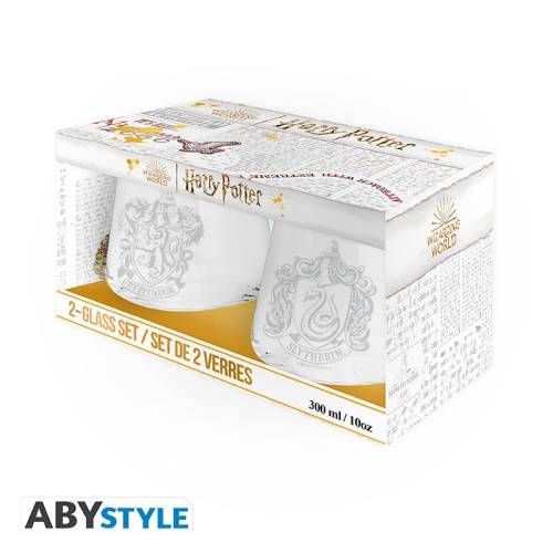 ABYstyle - HARRY POTTER - Gryffindor & Slytherin - 2 Glasses Set 300ml