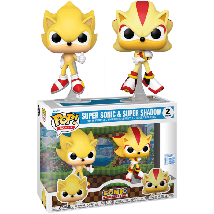 Funko POP! SONIC - 2 Pack Super Sonic & Shadow (Flocked)
