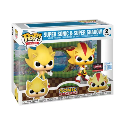 Funko POP! SONIC - 2 Pack Super Sonic & Shadow (Flocked)