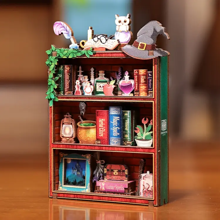 MINI BOOK NOOK KIT - DIY- Magic Bookshelf - With Magnets