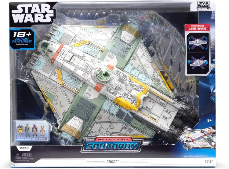 Jazware - STAR WARS- Feature Vehicle (9" Vehicle & Figure) - The Ghost (Rebels)