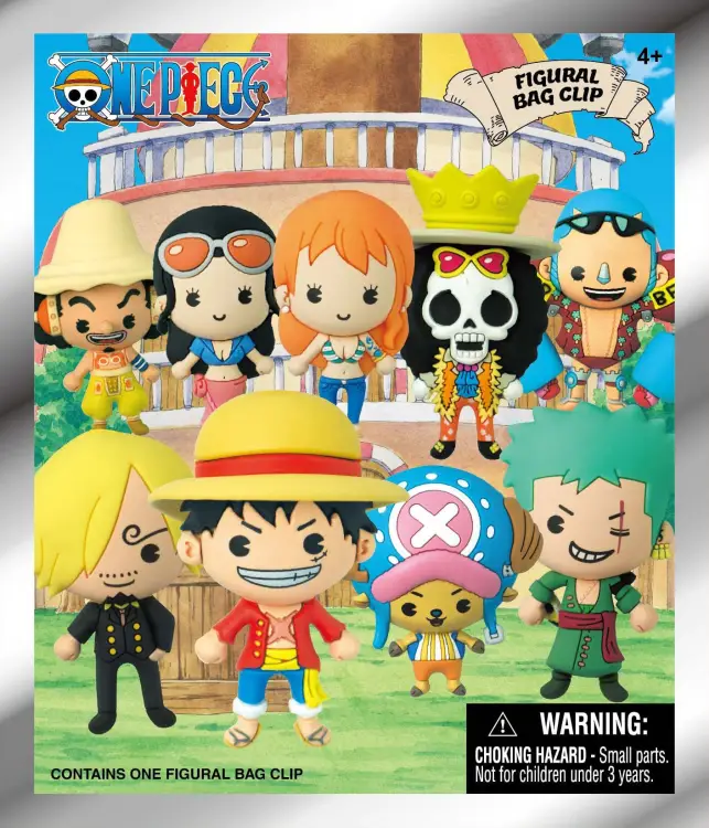 Monogram - ONE PIECE - Series 1 - 3D Foam Bag Clip (Display 24 Pcs)