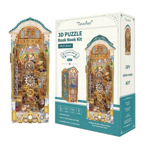 Tonecheer - BOOK NOOK KIT - DIY- Clock Tower - 430pcs + LED Light