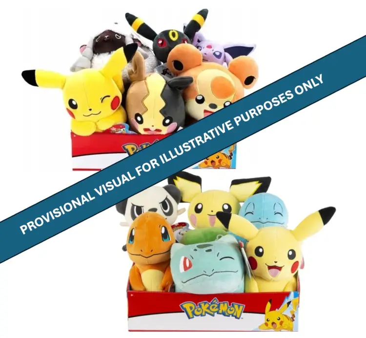 Jazware - POKEMON - Plush 20 cm - Display 6 Pcs