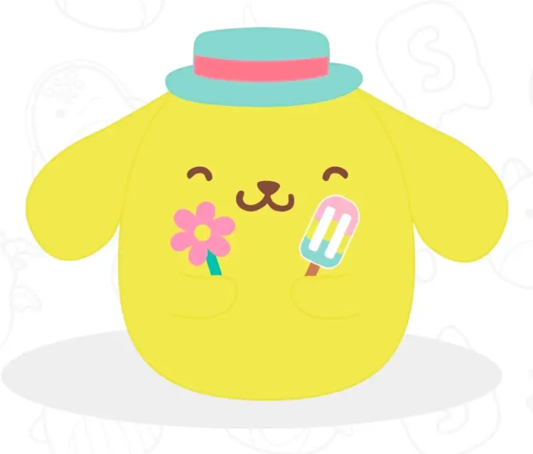 Jazware - SQUISHMALLOWS - Hello Kitty - Pompompurin Popsicle Plush 20cm