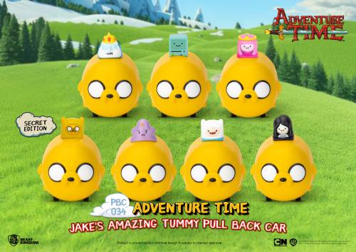 Beast Kingdom - ADVENTURE TIME - Jake's Tummy Pull Black Car -Set 6 Fig. Blind Box 5cm