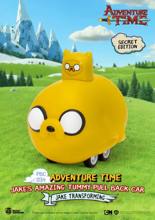 Beast Kingdom - ADVENTURE TIME - Jake's Tummy Pull Black Car -Set 6 Fig. Blind Box 5cm