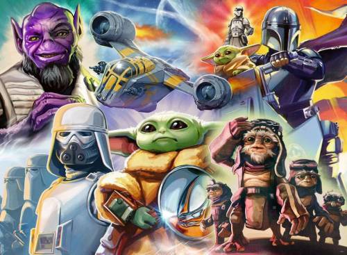 Ravensburger - THE MANDALORIAN AND GROGU - Puzzle 500P