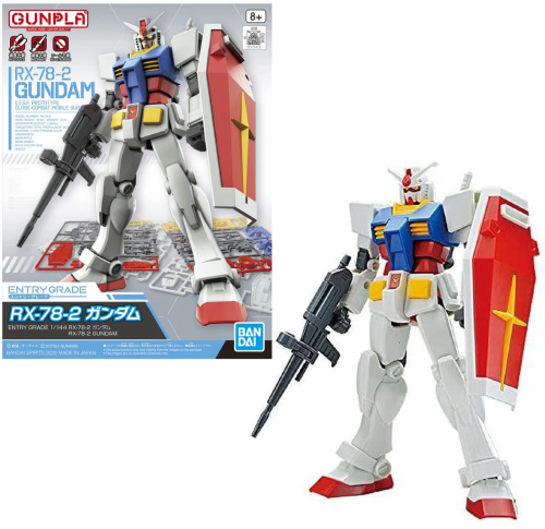 GUNDAM - EG 1/144 RX-78-2 Gundam - Zestaw modelarski 14 cm
