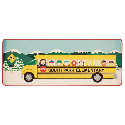 Fanattik - SOUTH PARK - Elementary School Bus - XL Desktop Mat + 1 Coaster