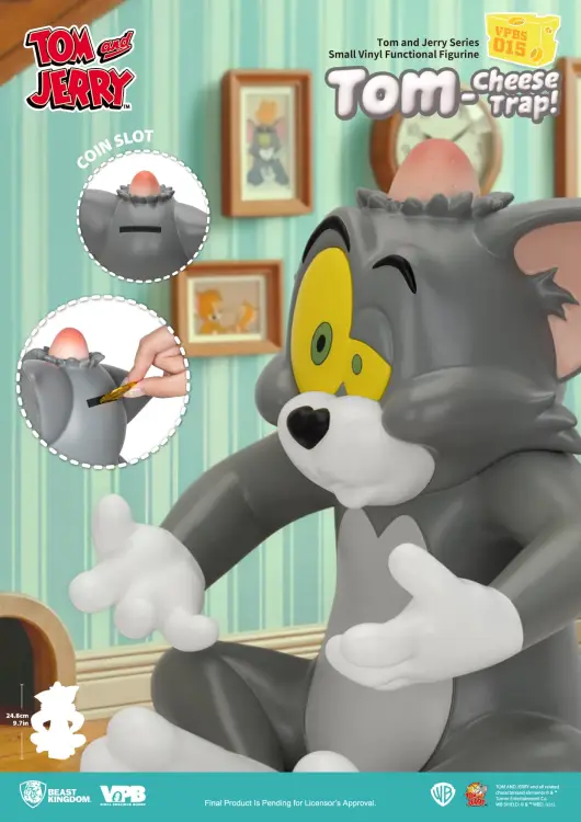 Beast Kingdom - TOM & JERRY - Tom Cheese Trap - Bank 24.8cm