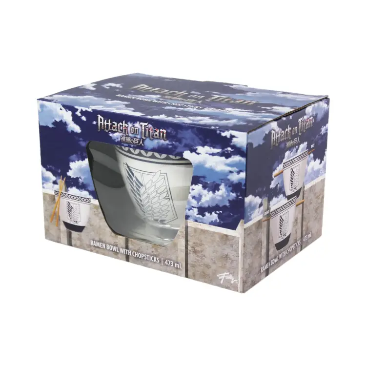 ATTACK ON TITAN - Miska Ramen z pałeczkami 470ml - Emblemat