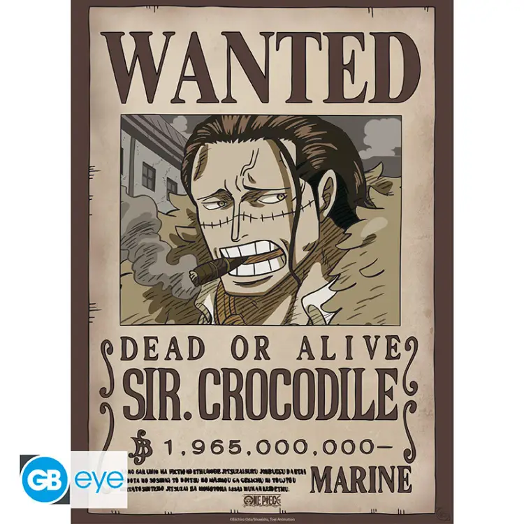 ONE PIECE - Wanted Mihawk & Crocodile - Zestaw 2 plakatów "52x38