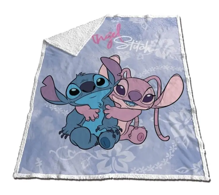 AyMax - LILO & STITCH - Stitch & Angel - Sherpa Blanket 120x150cm